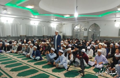 حضور فرماندار گمیشان در مراسم شب شعر حوزه علمیه نور سیمین شهر