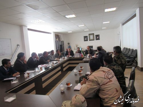 جلسه کمیسیون برنامه ریزی، هماهنگی و نظارت بر قاچاق کالا و ارز گمیشان برگزار شد