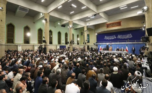 حضور فرماندار گمیشان در دیدار مسئولان نظام و مهمانان کنفرانس وحدت و سفرای کشورهای اسلامی با مقام معظم رهبری
