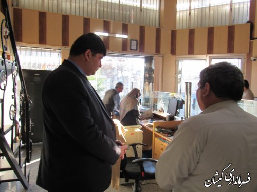بازدید فرماندار گمیشان از بانک های سطح شهر گمیش تپه