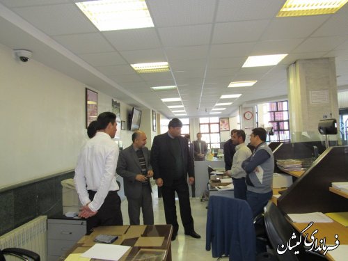 بازدید فرماندار گمیشان از بانک های سطح شهر گمیش تپه