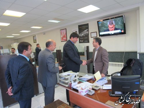 بازدید فرماندار گمیشان از بانک های سطح شهر گمیش تپه