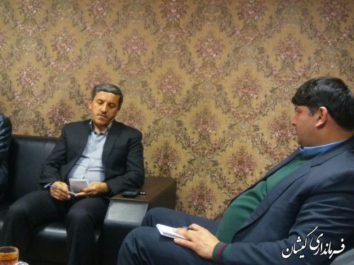 دیدار فرماندار گمیشان با مدیر صندوق کار آفرینی امید استان