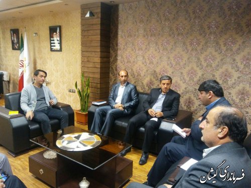 دیدار فرماندار گمیشان با مدیر صندوق کار آفرینی امید استان