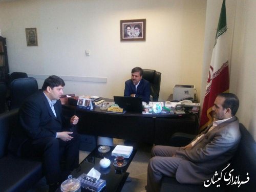 دیدار فرماندار گمیشان با مدیر کل دفتر امور شهری و شوراهای استانداری