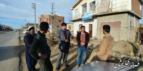 بازدید فرماندار گمیشان از اجرای طرح هادی روستای کملر