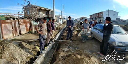بازدید فرماندار گمیشان از اجرای طرح هادی روستای کملر