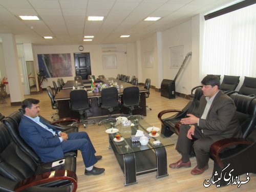 دیدار مدیر کل دفتر امور شهری و شوراها با فرماندار گمیشان