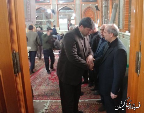 حضور فرماندار گمیشان در مراسم سومین روز درگذشت والده استاندار