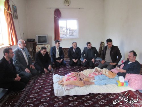 دیدار معاون فرماندار گمیشان با خانواده فروردین شیروانی