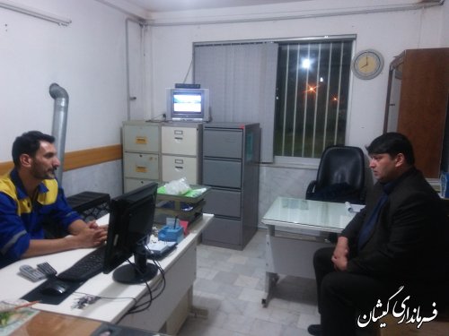 بازدید شبانه و سرزده فرماندار گمیشان از دستگاه های خدمات رسان