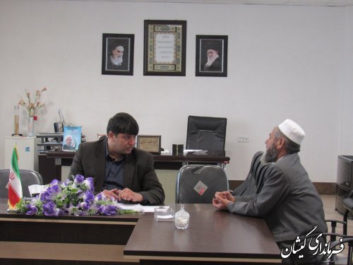 ملاقات عمومی فرماندار گمیشان با مردم شهرستان برگزار شد
