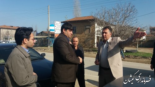 بازدید فرماندار گمیشان از پروژه های عمرانی سطح سیمین شهر