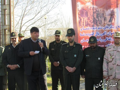 مراسم غبارروبی مزار شهدای گمنام شهرستان گمیشان برگزار شد
