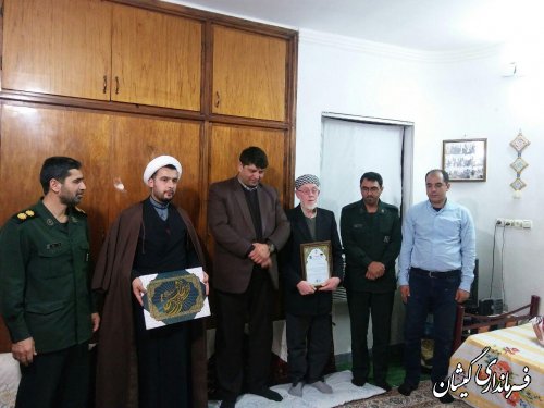 دیدار فرماندار گمیشان با خانواده های شهیدان اسلامی و بیرامی