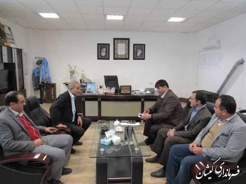 دیدار مدیر امور اراضی استان با فرماندار گمیشان
