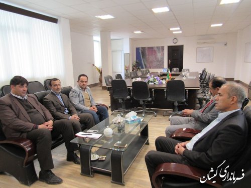 دیدار مدیر امور اراضی استان با فرماندار گمیشان
