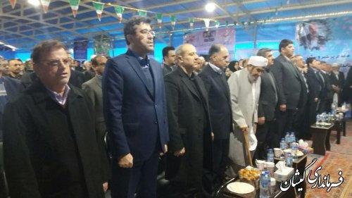 مراسم متمرکز 63 پروژه عمرانی و اقتصادی شهرستان گمیشان برگزار شد