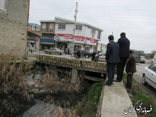 بازدید فرماندار گمیشان از کانال داخل شهر