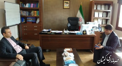 دیدار فرماندار گمیشان با رییس سازمان مدیریت و برنامه ریزی استان
