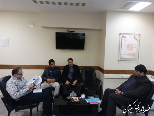 دیدار فرماندار گمیشان با مدیر کل دفتر جذب و سرمایه گذاری استانداری