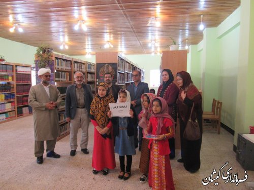 معاون فرماندار گمیشان از کتابخانه عمومی امام محمد غزالی شهر گمیش تپه بازدید کرد