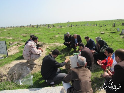 مراسم غبارروبی مزار مادران شهدای شهرستان گمیشان برگزار شد