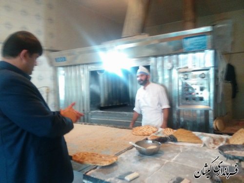 فرماندار گمیشان از نانوایی های سطح شهر گمیش تپه بازدید کرد
