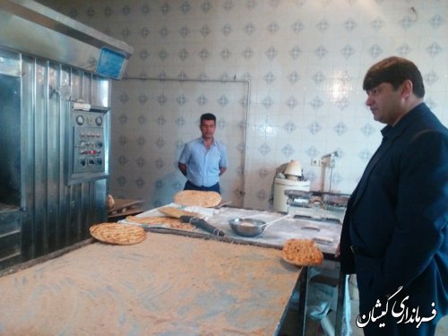 فرماندار گمیشان از نانوایی های سطح شهر گمیش تپه بازدید کرد