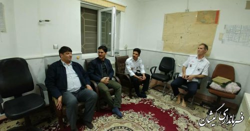 بازدید شبانه فرماندار از دستگاههای خدمات رسان در ساعت تحویل سال نو