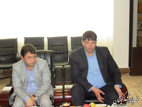 نشست سرپرست دفتر فنی استانداری با فرماندار گمیشان