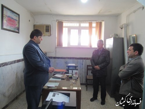 بازدید فرماندار گمیشان از ادارات شهرستان