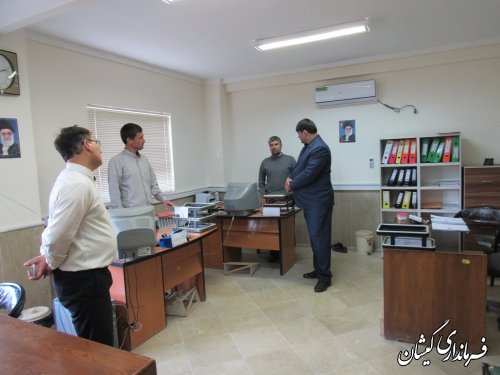 بازدید فرماندار گمیشان از ادارات شهرستان