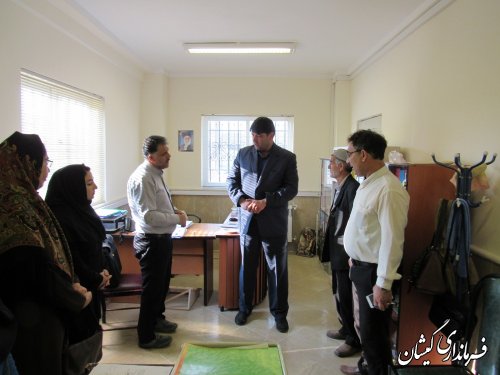 بازدید فرماندار گمیشان از ادارات شهرستان