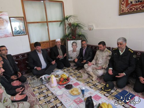 دیدار نمایندگان نهاد ریاست جمهوری با خانواده شهید مهدی کلته