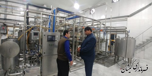 بازدید فرماندار گمیشان از ناحیه صنعتی سیمین شهر