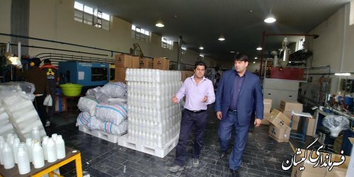 بازدید فرماندار گمیشان از ناحیه صنعتی سیمین شهر