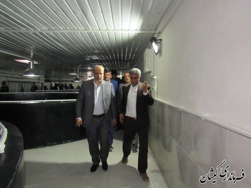 بازدید استاندار گلستان از کارگاه تولید بچه میگو محک گمیشان