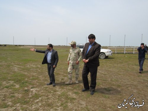 بازدید فرماندار گمیشان از محل آماده ساززی جشنواره ساحلی چارقلی