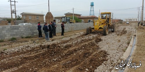 بازدید فرماندار گمیشان از اجرای طرح هادی روستای توماجلرآلتین بخش گلدشت