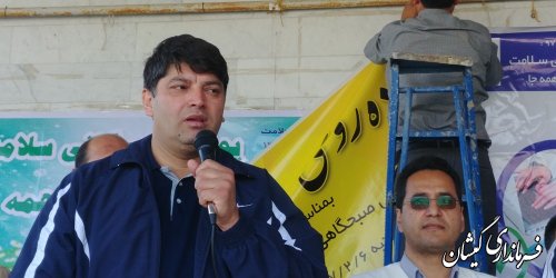 همایش پیاده روی سالمندان شهرستان گمیشان برگزار شد