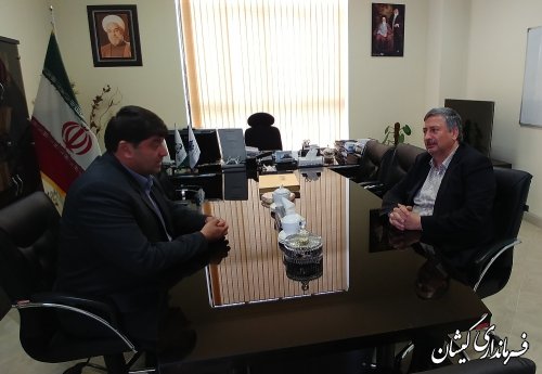دیدار فرماندار گمیشان با معاون هماهنگی امور عمرانی استاندار 