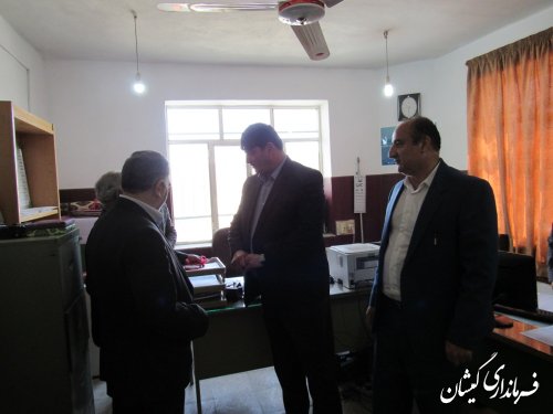 بازدید فرماندار گمیشان از اداره آموزش و پرورش و دبستان برکت روستای بصیرآباد