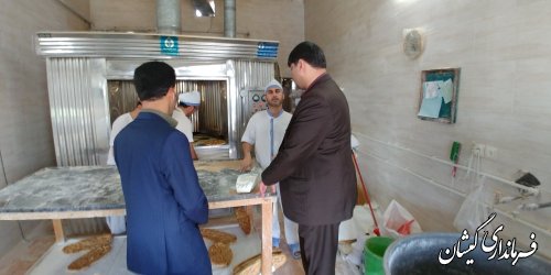 بازدید فرماندار گمیشان از نانوایی های سطح شهرگمیش تپه