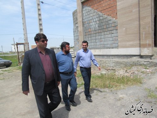 بازدید فرماندار از پروژه مجتمع فرهنگی و هنری گمیشان