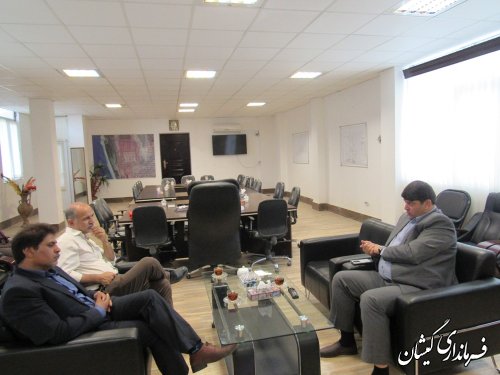 دیدار سرمایه گذار حوزه آبزی پروری با فرماندار گمیشان