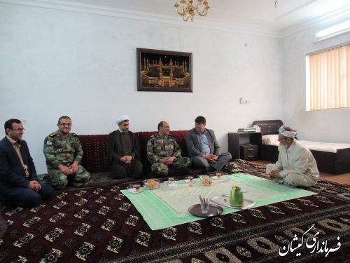 دیدار فرمانده قرارگاه عملیاتی لشکر 30 گرگان و فرماندار گمیشان با امام جمعه شهرستان