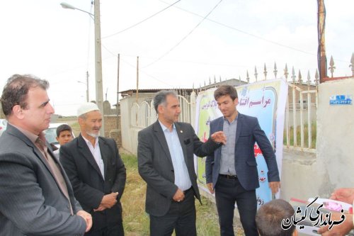 مراسم افتتاحیه پلاک کوبی روستای آلتین تخماق برگزار شد