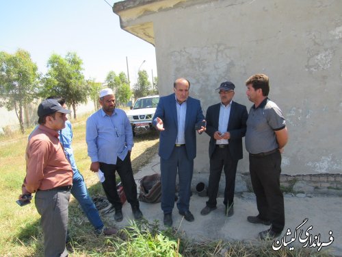 بازدید بخشدار مرکزی و معاون مدیرعامل آب و فاضلاب روستایی استان از روستاهای شهرستان