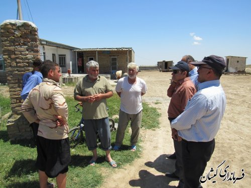 بازدید بخشدار مرکزی و معاون مدیرعامل آب و فاضلاب روستایی استان از روستاهای شهرستان